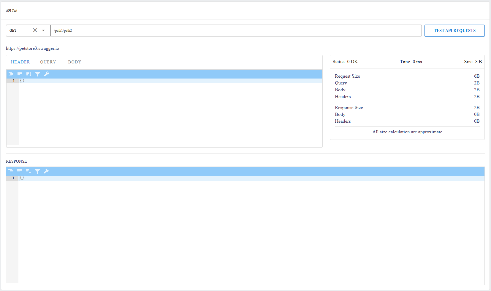 API Details Screen - API Test
