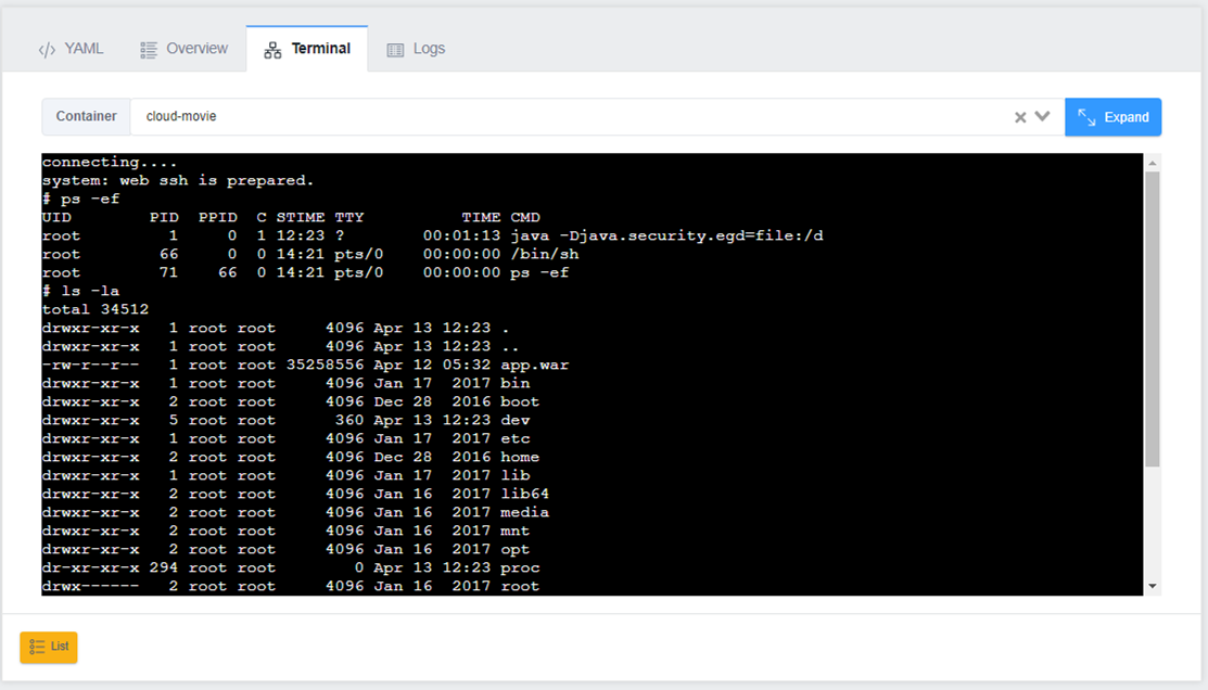 Kubernetes Resources - Terminal