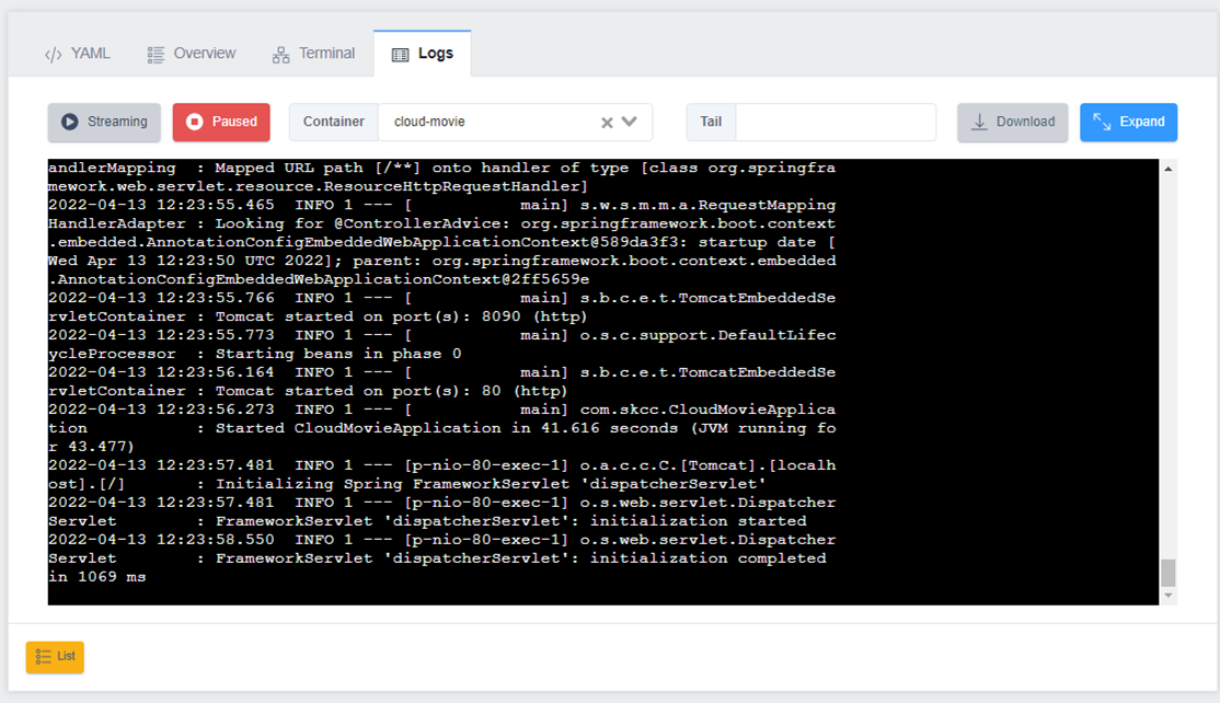 Kubernetes Resources - Logs