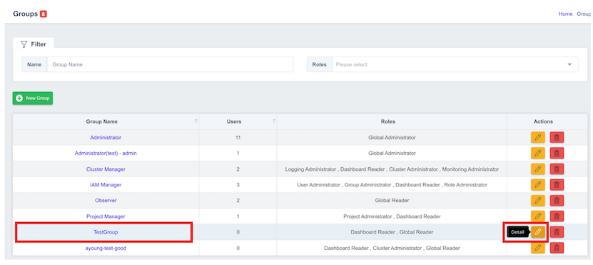 Managing Group information
